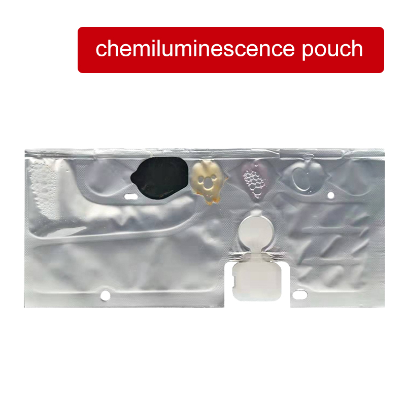 How can cross-contamination be reduced in thin film microfluidic pouch chemiluminescence immunoassay?